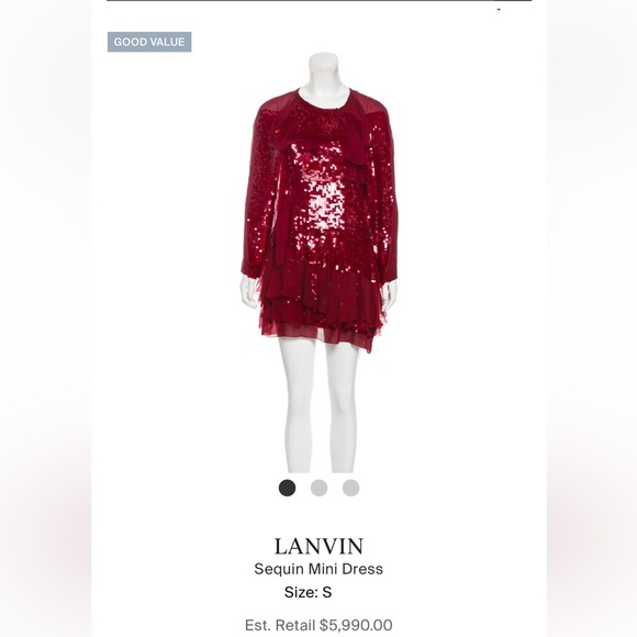 LANVIN-authentic Sequin Mini Dress
Size: S - Picture 7 of 8